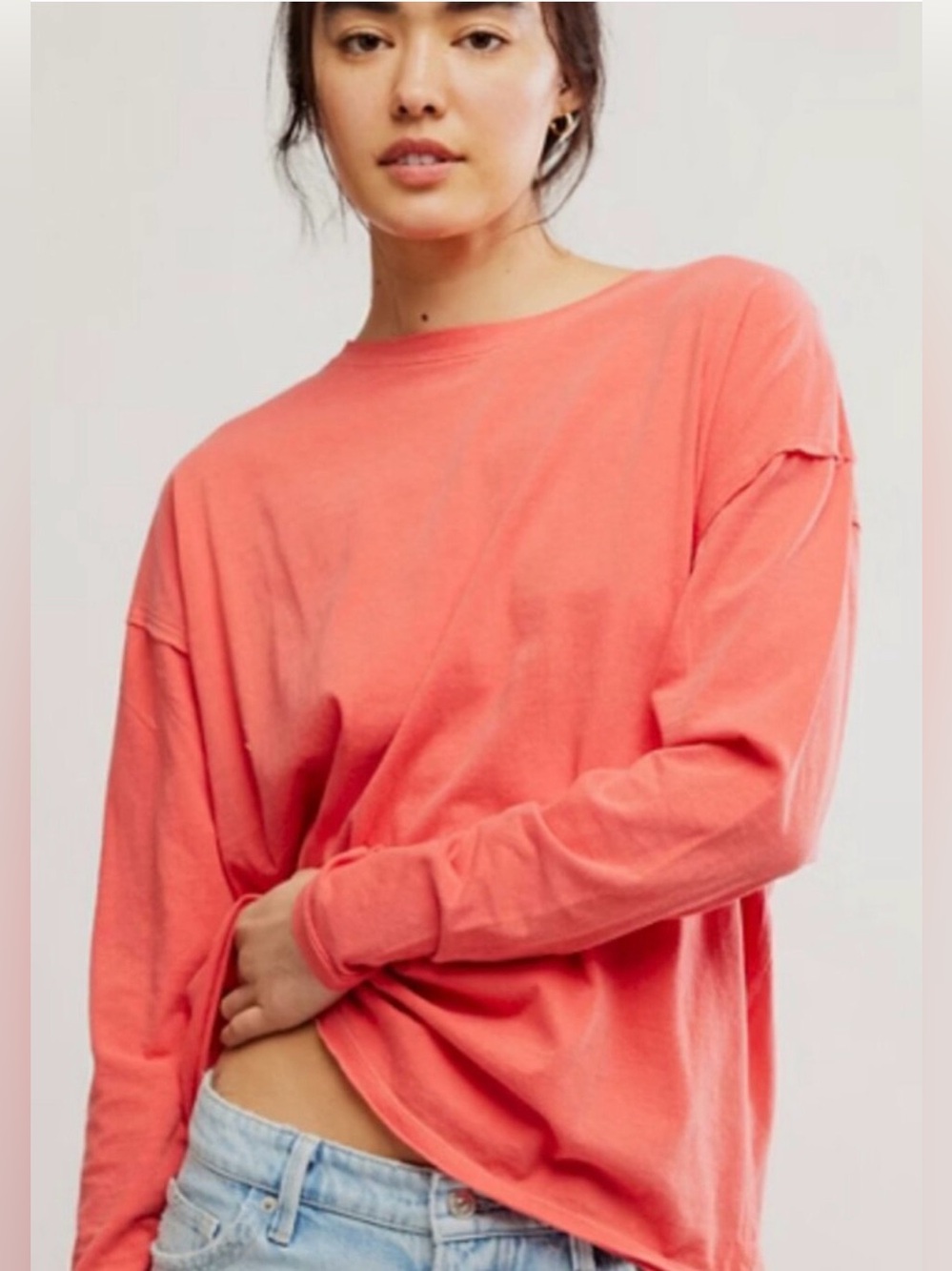 NWT - We The Free by Free People Nina Long Sleeved Tee in Sienna.